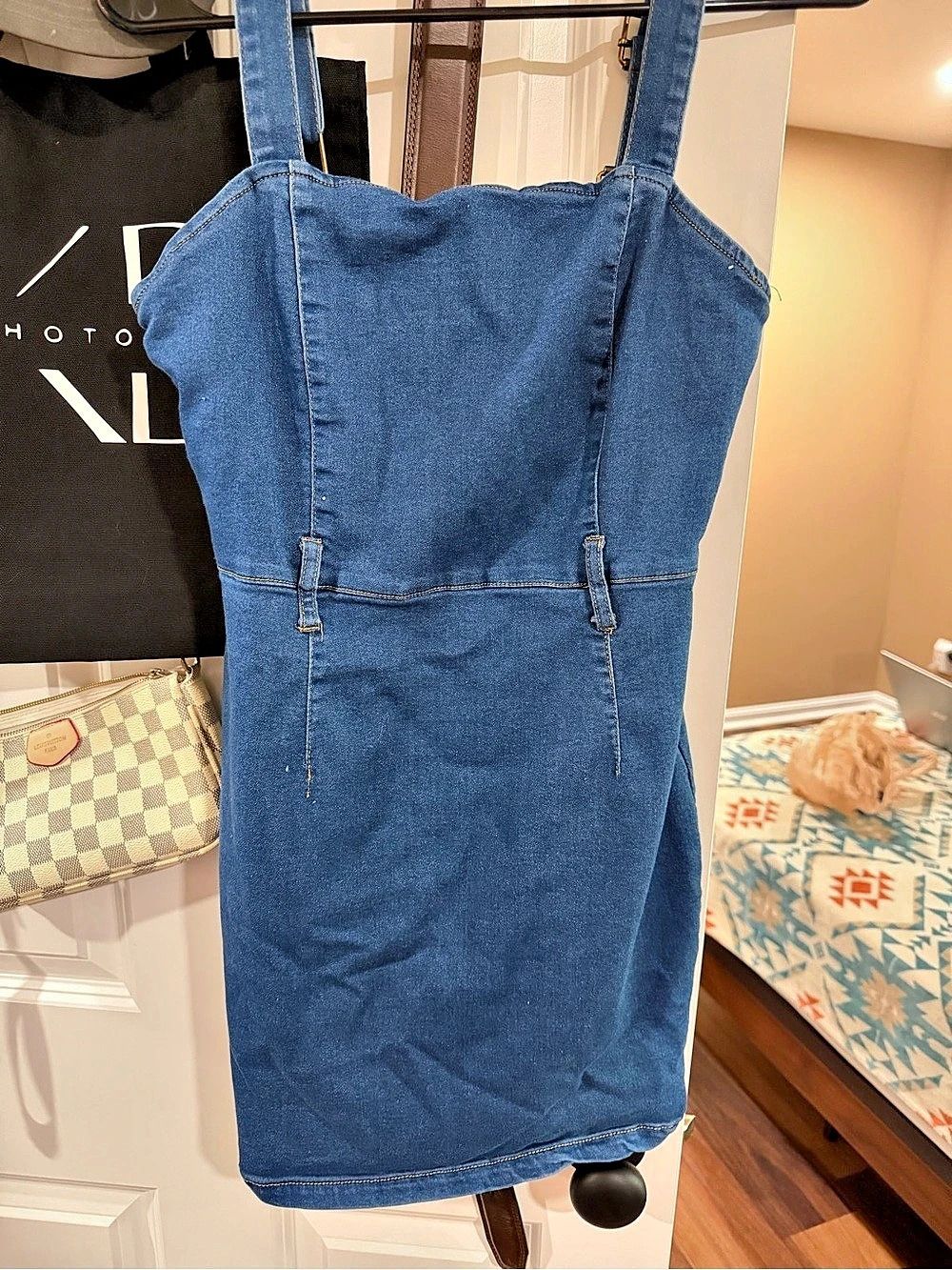 C'est Toi Blue Denim Mini Dress Like New
